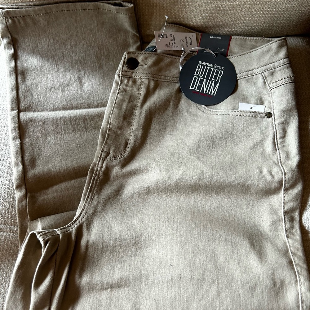 Avenue, Women’s Size 20W, Tan, Boot Cut Jeans